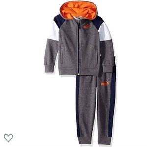 Puma Kids Size 7 Hoodie Sweatshirt and Sweatpants Set Sweat Suit